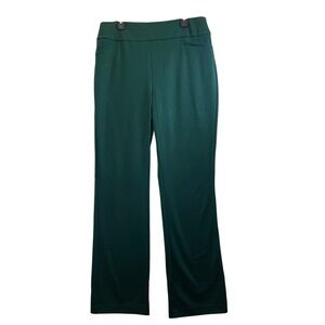 7th‎ Avenue Women Pants Design Studio Tall XL Green Polyester Blend Wide Leg